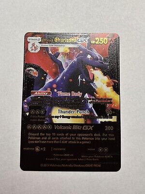 SHINING Charizard GX ULTRA RARE Black Foil Display Card MINT SHINING Charizard GX ULTRA RARE Black Foil Display Card MINT
