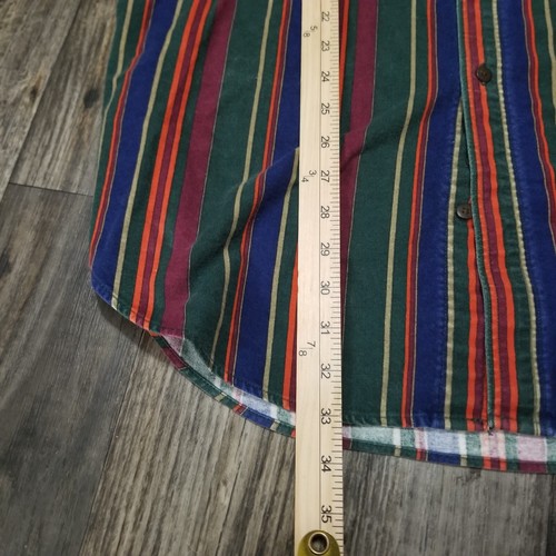 Woolrich Shirt Mens Large Long Multicolor Vertical Stripe Button Up Long Sleeve - Picture 3 of 12