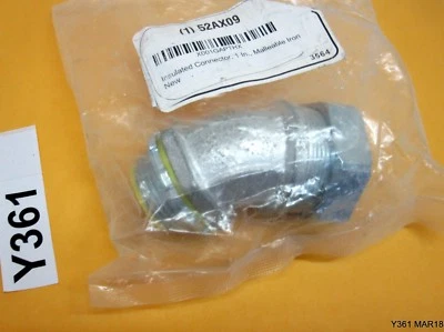 Hubbell 52AX09 Steel Insulated Connector, Connector Type: 45°, Conduit Size: 1" - Image 1 of 3