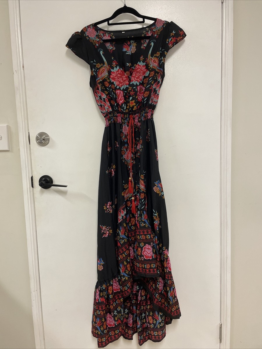 peacock boho dress Paradiso Black Size S B18 Whether youre on a Retail Price:195.00 Anais Sky Blue Maxi Size:S (4/6)