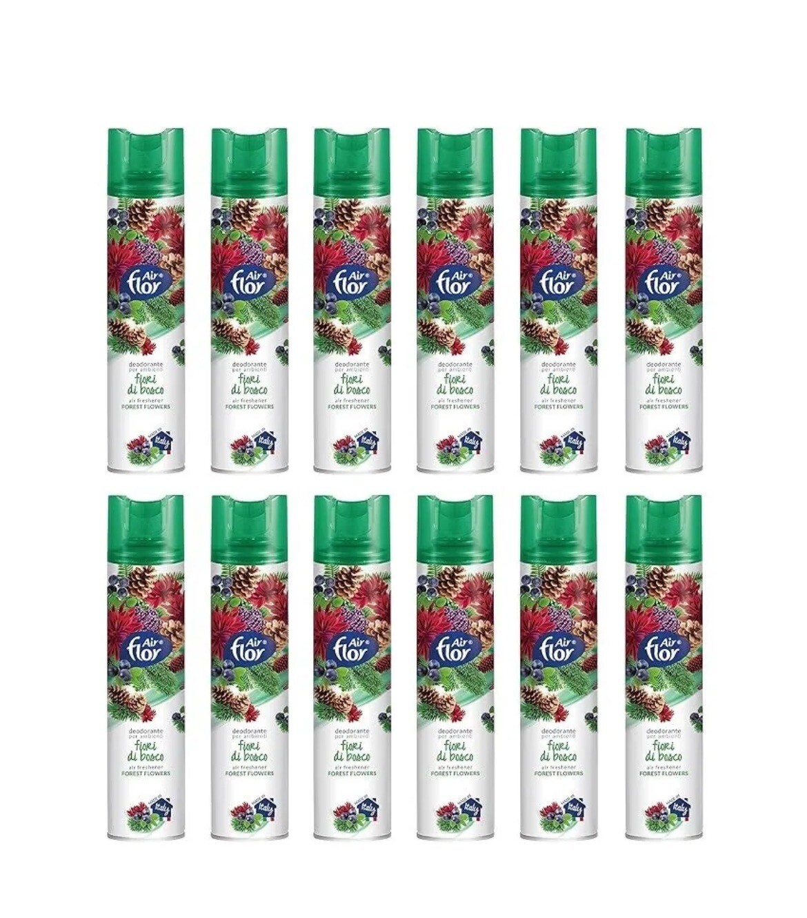 Air Flor Deodorante ambiente - FIORI DI BOSCO 300ML - 12 pezzi Profumatore  ✅