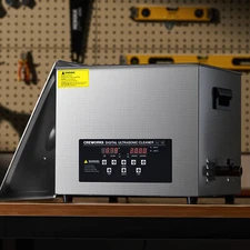 CREWORKS 15L Ultrasonic Cleaning Machine with Degas & Gentle Modes 450W Heater