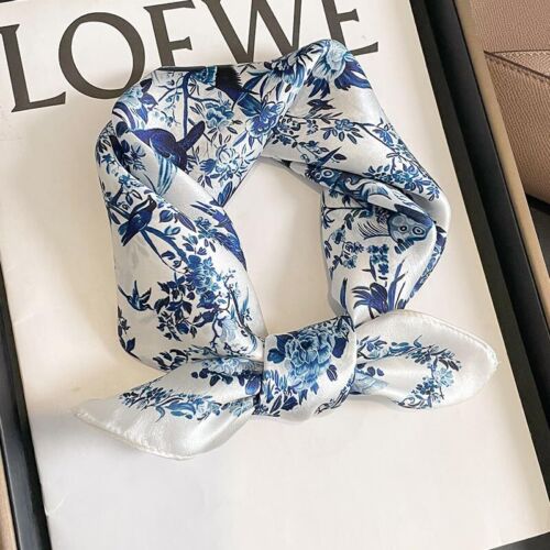FEIBOON Mulberry Silk Scarfs Neck Scarf 21"x21" Small Square Scarfs hair scar... - Picture 5 of 7