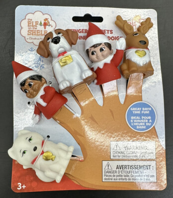 5 Elf On The Shelf Finger Puppets Holiday Pets Bath Pool Water Toys Fun PVC New