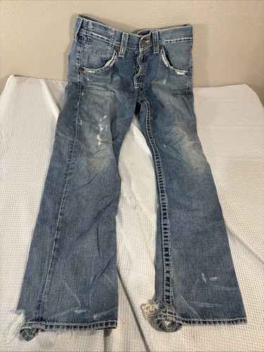 True Religion Jeans Mens 31x32 Blue Marco Big T Relaxed Straight Fit Button Fly - Picture 1 of 8