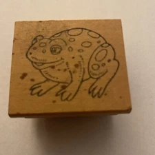 Rubber Stamp Fat Frog  Toad  1”H X  1.5” W