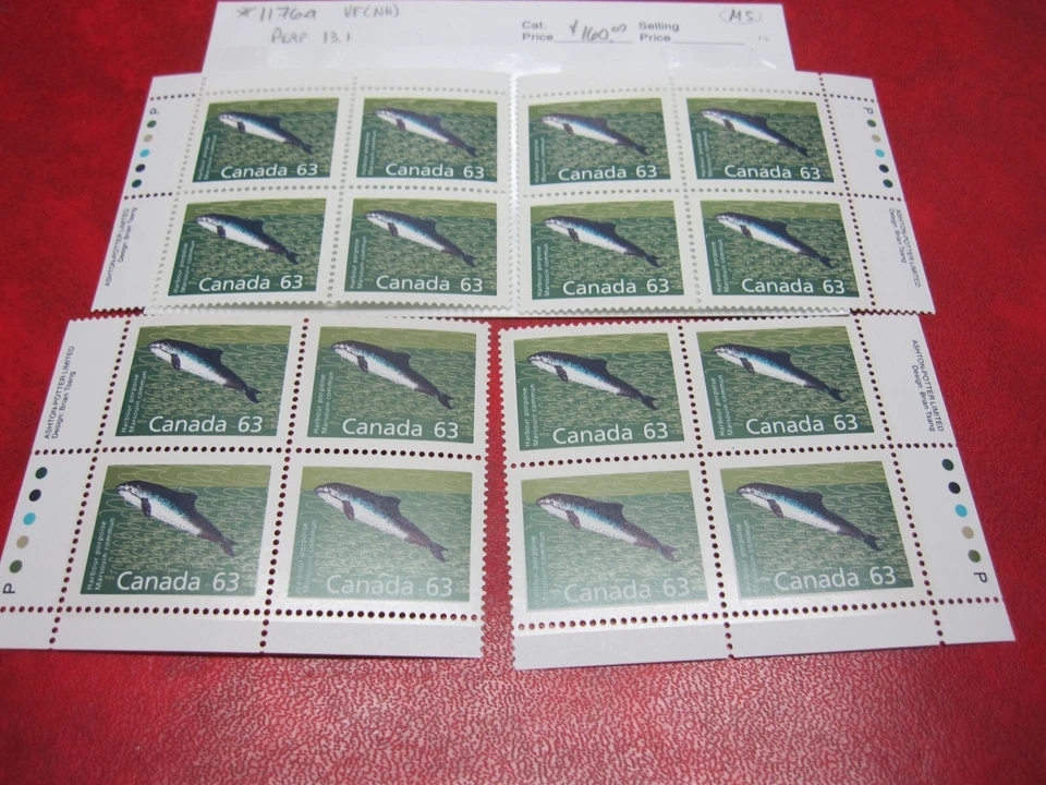 CANADA Unitrade#1176A 63c OVERWEIGHT DOMESTIC RATE SET OF 4 PERF.13.1 VF MNH - Image 3 of 4