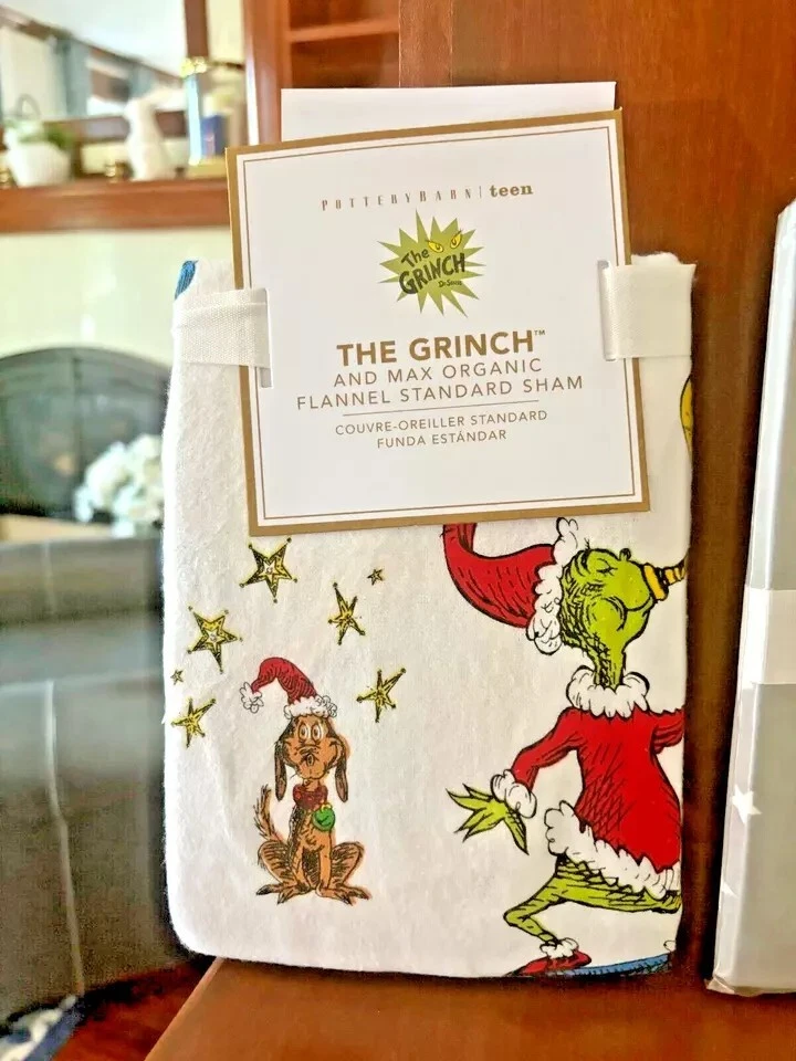Disney Pottery Barn Grinch Almohada de Navidad Sham Dr Seuss Regalo de Vacaciones Niños, Foto 3 de 4