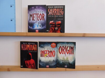 Dan Brown 5 Bücher Thriller Meteor Sakrileg Illuminati Inferno Origin Paket 1