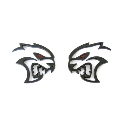 2x OEM Redeye Hellcat Right Left Emblem fits 68394606AB Black SRT Challenger
