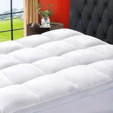 Extra Thick Full Size Mattress Topper - Soft Down Alternative Pillow Top Cover