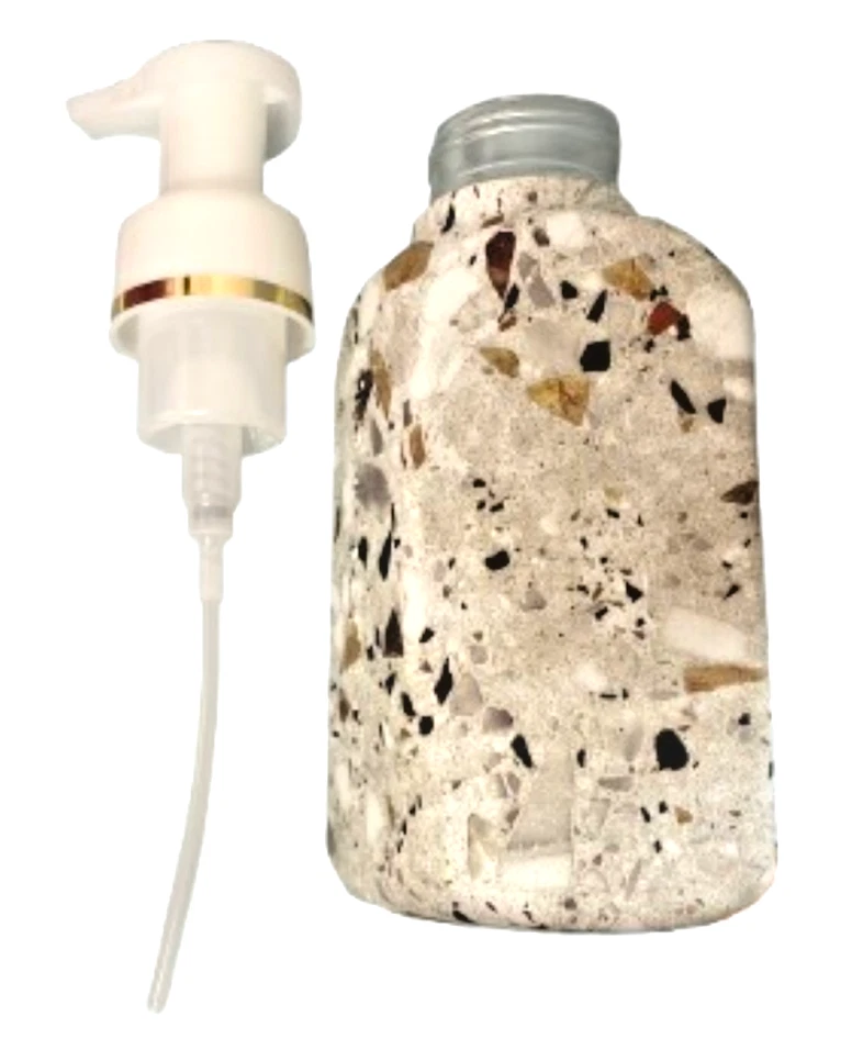 Bath & Body Works CREAM TERRACOTTA Marble Refillable Soap Dispenser FREE SHIP - Image 2 of 2