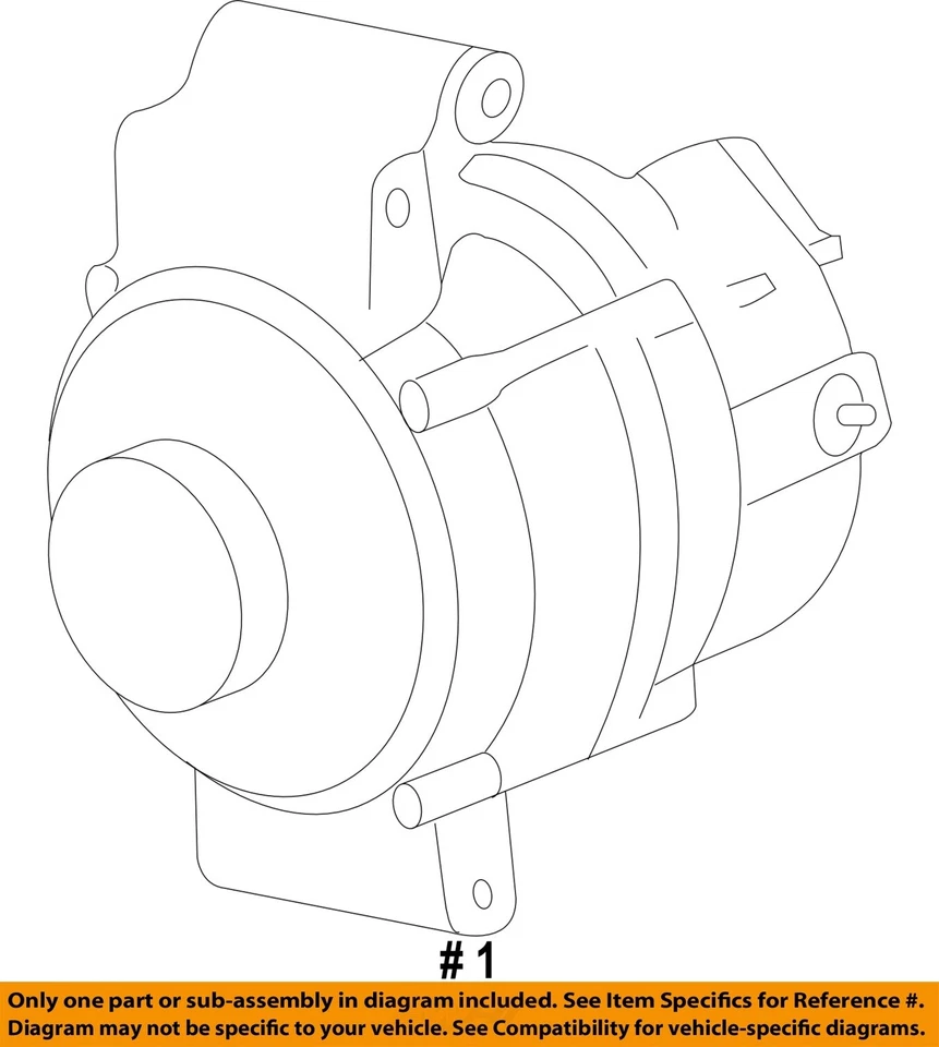 Used Alternator fits: 2014 Chevrolet Captiva sport 2.4L w/o variable assist powe - Изображение 4 из 4