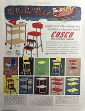 1954 Cosco Metal Household Furniture Santa Stools Carts Hi Chair VTG Print Ad