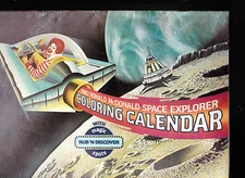 Ronald McDonald Space Explorer Coloring Calendar 1983 McDonalds