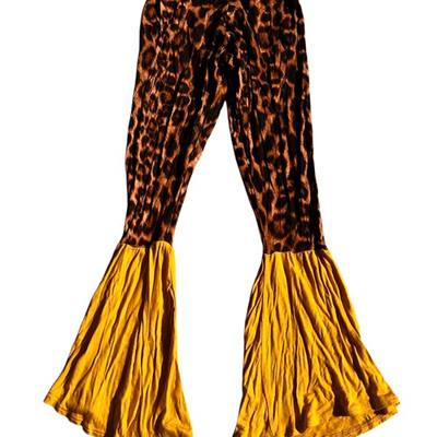 L & B Lucky & Blessed NWT Leopard print Bell Bottoms NWT Size Small