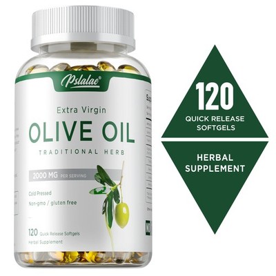 Olive Oil Softgels 2000mg - Cold Pressed Extra Virgin, Cardiovascular Health