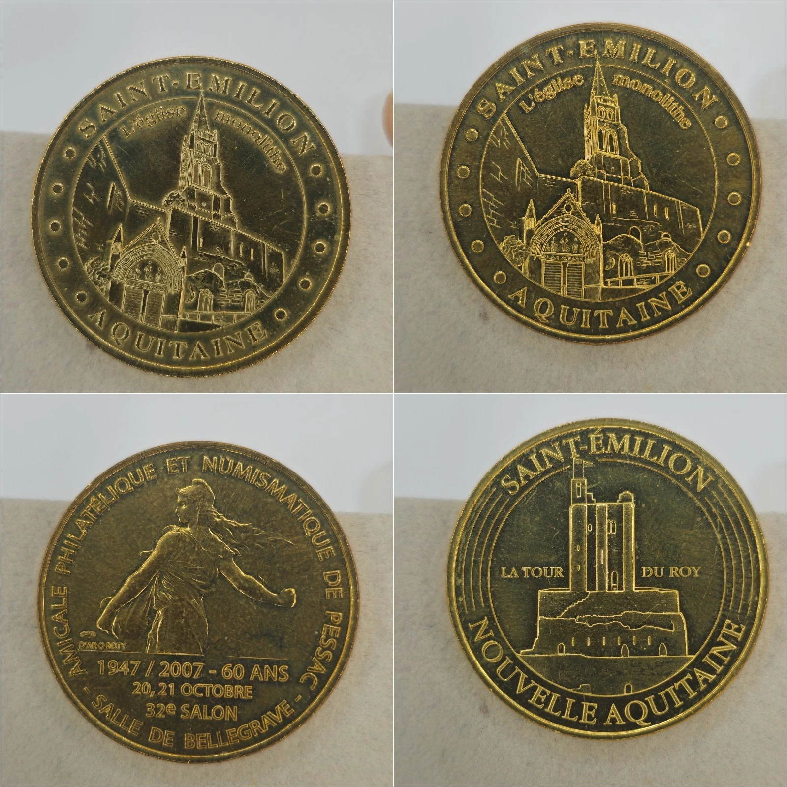 Gironde 33 - Lot Jetons Touristiques Médailles Souvenirs Monnaie de Paris