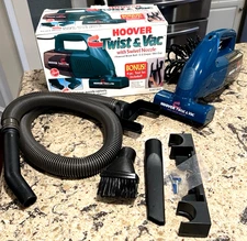 Hoover Twist and Vac Electric Handheld Vacuum Cleaner  With Accessories  Bagless