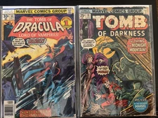 Retro 1970S Marvel Comics Group The Tomb Of Dracula Issues #60 And #18 ￼