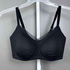 Honeylove CrossOver Bra Size XL 38D 38DD 38E Removable Pads Cross Over Black
