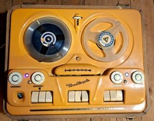 Magnéto à bande Philips bi-ampli  1950 + bandes fonctionnel vintage à restaurer