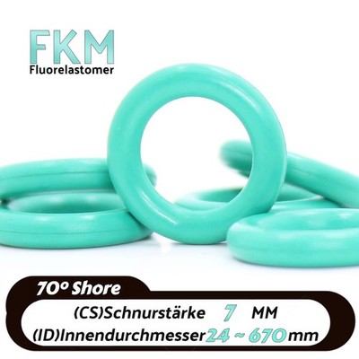 O-Ringe Dichtungsringe Dichtung Innen Ø24~670 mm / Schnurstärke 7mm / FKM 70