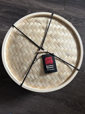 New Joyce Chen 2-Tier 12'' Bamboo Steamer Baskets