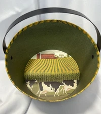 LANG “Nebraska Corn Field” Decorative Basket Box Farmhouse Rustic Decor 2007