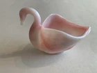 Fenton Pink Rosalene Glass Open Back Swan Figurine Trinket Dish