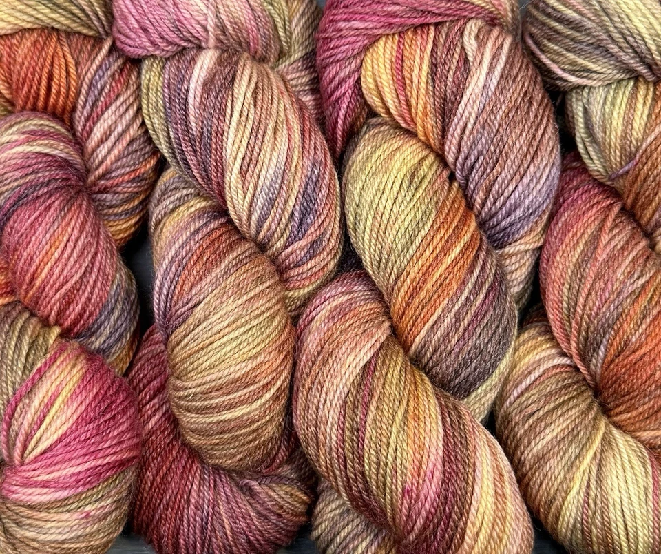 Handgefärbte Wolle Merino/Ramie je 100 g - Bild 2 von 4