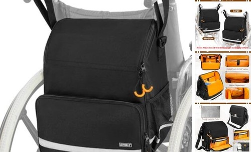 Wheelchair Bags to Hang on Back,Wheelchair Backpack Bag,Wheelchair Accessories