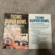 Tecmo Super Bowl Super Nintendo SNES Instruction Manual Booklet ONLY