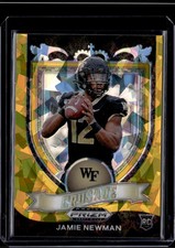 Jamie Newman 2021 Prizm Draft Picks Collegiate #Gold Ice Demon Deacons