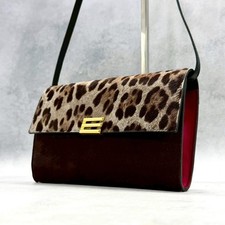 Borsa a tracolla ETRO pelle marrone leopardata piccola ferramenta oro dall'Italia donna