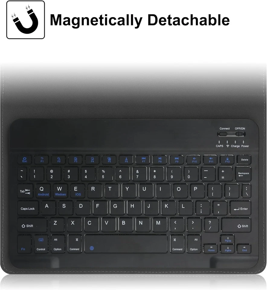 9-11" Universal Tablet Case wireless bluetooth Keyboard & Pen holder black - Image 4 of 4