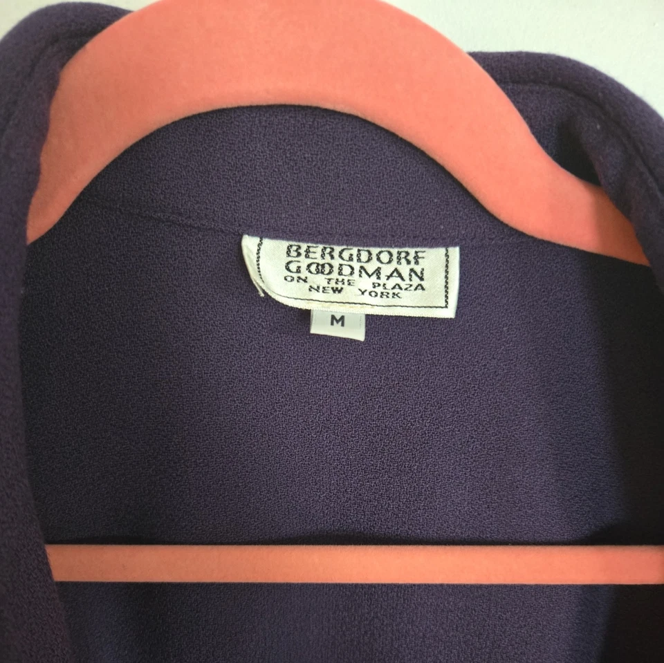 Vestido camisero vintage Bergdorf Goodman On The Plaza New York, púrpura medio rico Foto 2 de 4