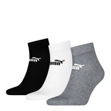 Image of Puma Quarter 3 Pair Pack Socks Assorted