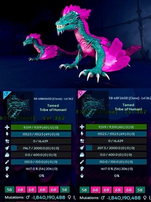 Drake Pair Top 1617% Melee, 90 Color ARK  Survival Ascended ASA PVE PC/XBOX/PS