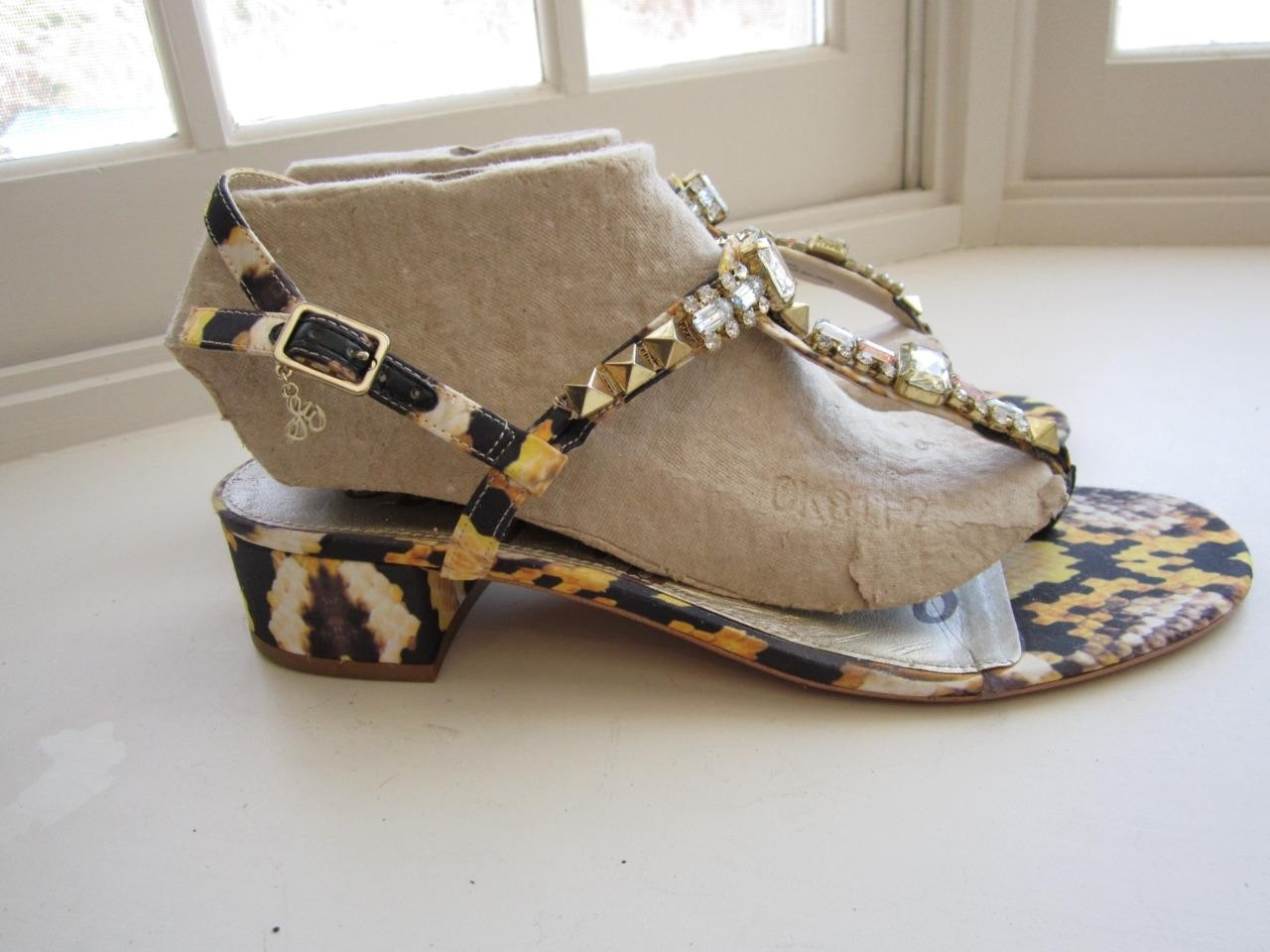 SAM EDELMAN Annalise Python Print Fabric Jeweled … - image 3