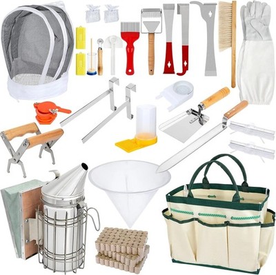 Beekeeping Supplies, 30 PCS Bee Keeping Starter Kit, Beekeeping Tools and Suppli