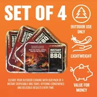 4 Pack Instant Disposable Medium Bar-Be-Quick BBQ Garden Grill 29 x 24x 4.6cm UK