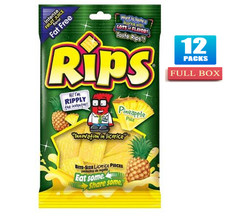 12x Bags Rips Bites Pineapple Flavored Fat Free Candy - 4oz Each