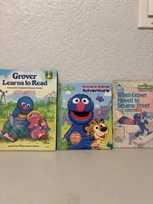 When Grover Moved To Sesame Street Book and 2 others !! Lot of 3