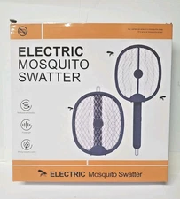 Electric Fly Swatter Racket, 2 in 1 Electric Bug Zapper USB Rechargeable