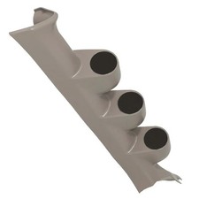 Glowshift Gray Triple Pillar Gauge Pod Fits 2008-2010 Ford F250 F350 Super Duty