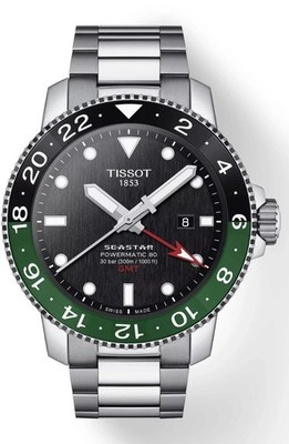 Tissot Seastar 1000Powermatic automatic 80 GMT ref #t1204291105101  New  