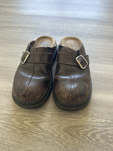 Vintage Chunky Caterpillar CAT Leather Clogs