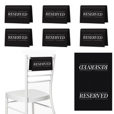 6 Pcs Reserved Seating Signs Reserved Chair Sign Printed Placeholder for Church