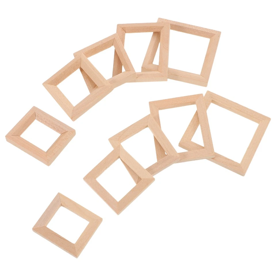 Marco de fotos de madera maciza modelo de 10 piezas marcos de fotos antiguos mini vintage Foto 4 de 4